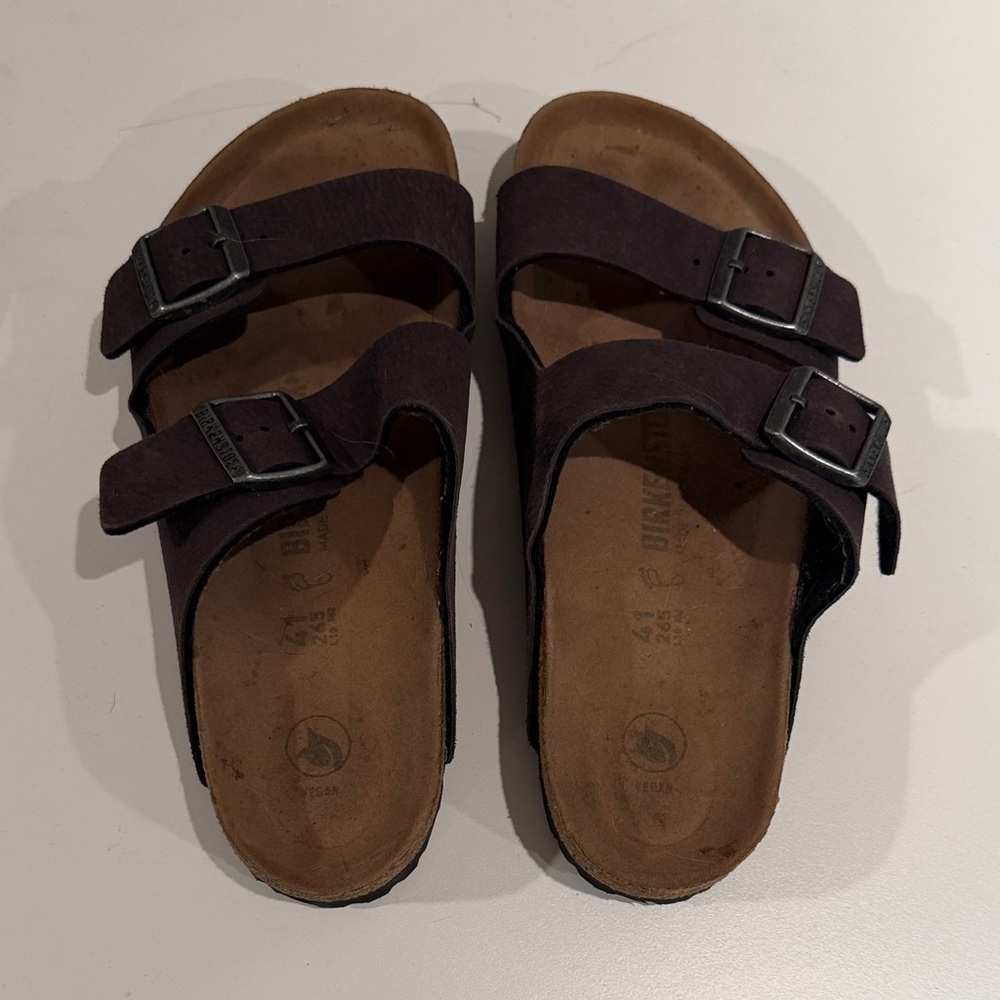 Birkenstock Arizona Sandals - Brown Double Strap Suede Sandals size 41 (9-10)